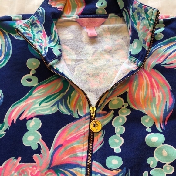 🌸 Lilly Pulitzer Reagan Zip Up Sweater Shirt XXS - Picture 5 of 9